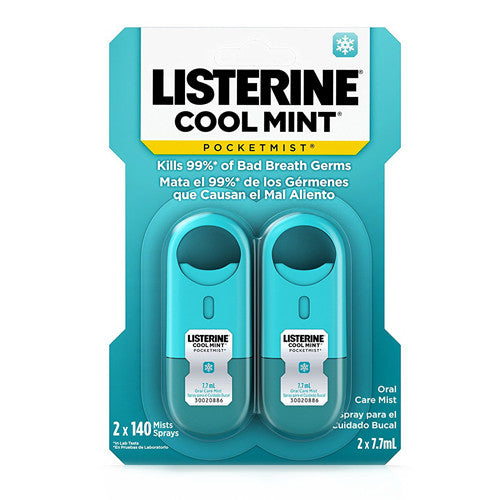 Listerine Pocket Mist Oral Care Mist, Cool Mint - 2 Ea